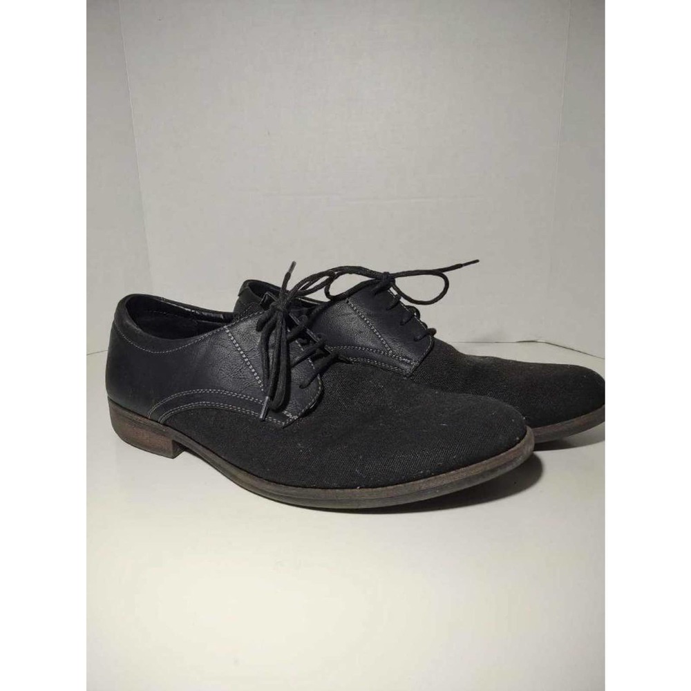 Perry Ellis Mens Harden Oxford Dress Shoes Black Round Toe Lace Up Low Top 12